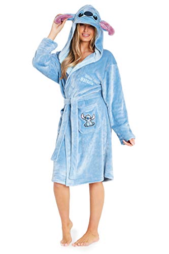 Disney Robes for Women Lilo and Stitch Bath Robes Fleece Bathrobe with Hood Soft Polyester 0 belly baby and beyond