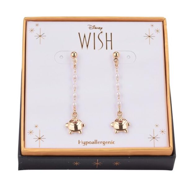 Disney Wish Gold Tone and Pearl Linear Earrings with Star Charm 0 0 belly baby and beyond