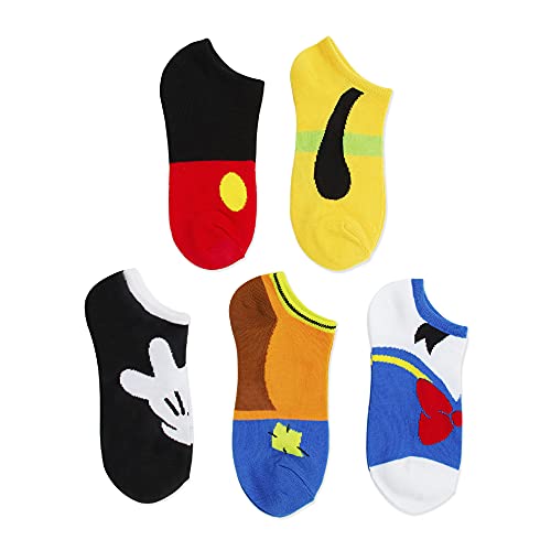 Disney Womens Mickey Mouse 5 Pack No Show Socks 0 belly baby and beyond