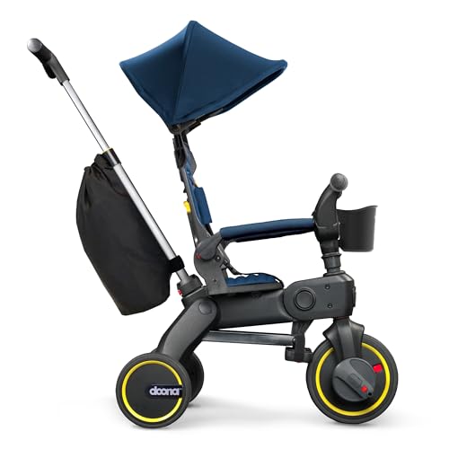 Doona Liki Trike S3 Royal Blue 5 in 1 Compact Foldable Tricycle Suitable for Toddlers 10 to 36 Months 0 belly baby and beyond