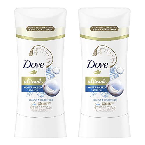 Dove Ultimate Antiperspirant Deodorant Stick Coconut Sandalwood 2 Count 26 oz 0 belly baby and beyond