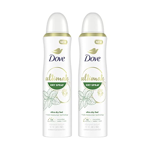 Dove Ultimate Dry Spray Antiperspirant Cucumber Water And Mint 2 Count For 72 Hour Sweat And Odor Protection With Triple Moisturizer Technology 38oz 0 belly baby and beyond