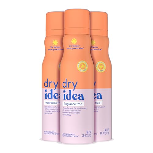 Dry Idea Dry Spray Deodorant Antiperspirant 2X Longer Sweat Protection 72 Hour Odor Protection Fragrance Free Hypoallergenic for Sensitive Skin 38 oz 3 Pack 0 belly baby and beyond