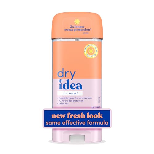 Dry Idea Gel Deodorant Antiperspirant 2X Longer Sweat Protection 72 Hour Odor Protection Unscented Hypoallergenic for Sensitive Skin 3 oz 0 belly baby and beyond