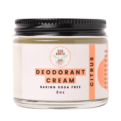 ECO ROOTS Natural Deodorant for Women Men Organic Deodorant Cream Non Aluminum Baking Soda Free Healthy Deoderant for Body Private Parts All Vegan Pit Paste Zero Sweat Citrus Scent 0 belly baby and beyond