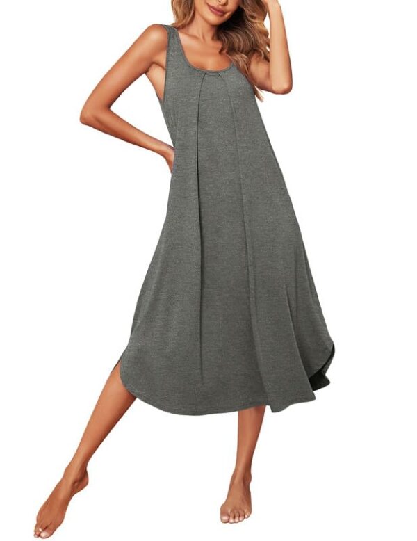 Ekouaer Women Nightgowns Long Sleeveless Sleepshirt Soft Tank Sleepwear Full Slip Nightshirt S XXL 0 belly baby and beyond