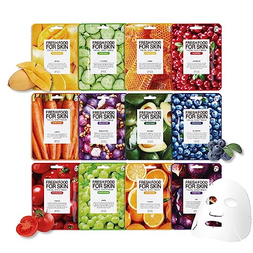 FARMSKIN Organic Face Mask 12 pcs Hydrating Moisturizing Brightening Soothing Cruelty Free 0 belly baby and beyond