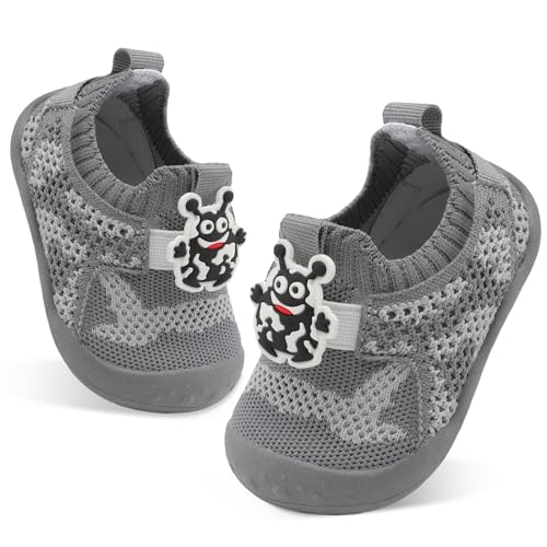FEETCITY Baby Walking Shoes Boys Girls Baby Shoes Infant Sneakers Crib Shoes Lightweight Barefoot Slip On Shoes 0 belly baby and beyond