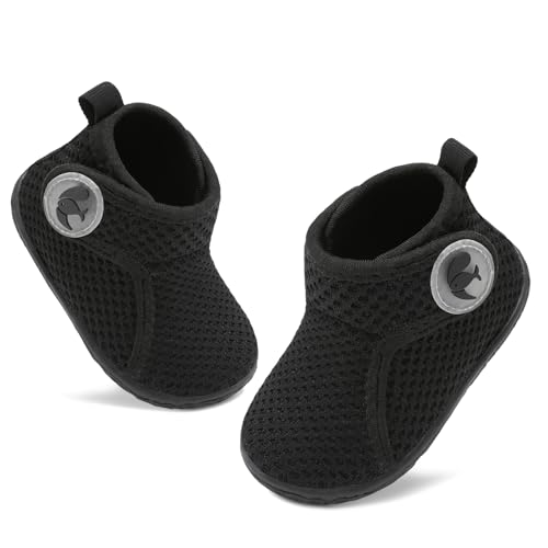 FEETCITY Lightweight Baby Sock Shoes Baby Walking Shoes Boys Girls Infant High Top Shoes Baby BarefootShoes 12 18 Months 0 belly baby and beyond