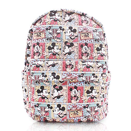 FINEX Mickey Mouse Minnie Mouse Comic Style Canvas Casual Daypack with 15 in Laptop Storage Compartment 0 belly baby and beyond