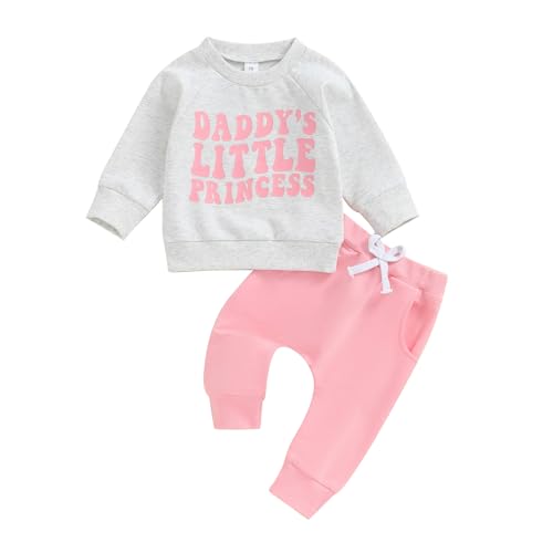 FIOMVA Baby Girl Clothes Toddler Sweatshirt Pants 2pcs Set Fall Winter Infant Pullover Top Outfit Newborn Matching Sets 0 belly baby and beyond