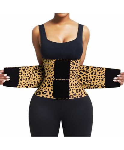 FeelinGirl Waist Trainer Belt Waist Cincher Trimmer Ab Belt Tummy Control Body Shaper with Triple Wrap Women Men 0 belly baby and beyond