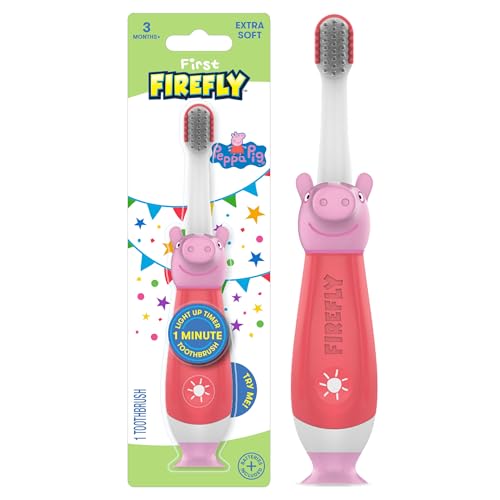 Firefly First Peppa Pig Light Up Timer Toothbrush with Extra Soft Bristles 1 Count 0 belly baby and beyond