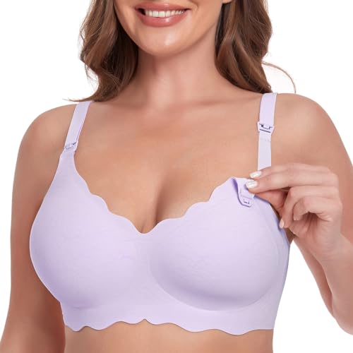 Floral Nursing Bras for Breastfeeding Comfort Maternity Bras for Pregnancy Seamless Bralettes with Extra Extender 0 belly baby and beyond