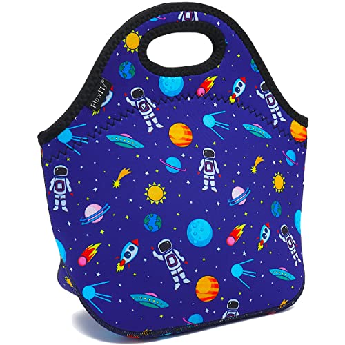 FlowFly Neoprene kids Lunch box Insulated Soft Bag Mini Cooler Thermal Meal Tote Kit for Boys GirlsMenWomenSchoolWork Office Astronaut 0 belly baby and beyond
