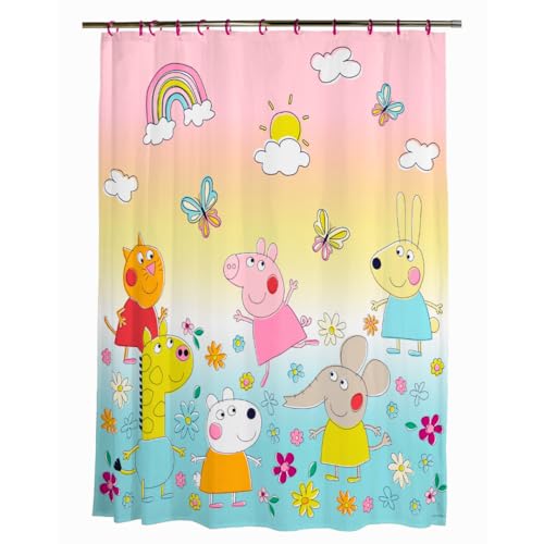 Franco Peppa Pig 13 Piece Shower Curtain and Ring Set 100 Officially Licensed Product 0 belly baby and beyond