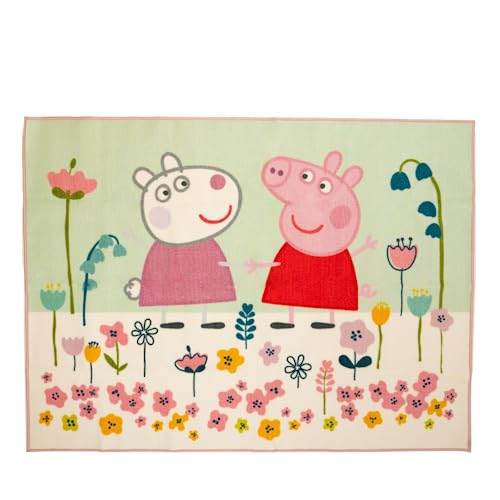 Franco Peppa Pig Suzie Kids Room Non Slip Area Rug 69 in x 52 in Official Licensed Official Product 0 belly baby and beyond
