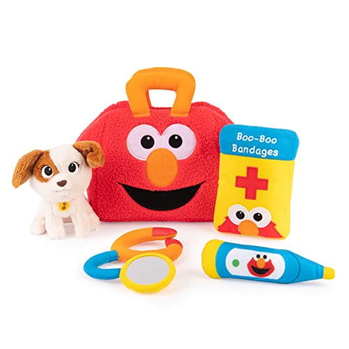 GUND Sesame Street Official Furry Friends Forever Elmo Tango Checkup Playset Premium Plush Sensory Playset for Ages 1 Up Red 8 0 belly baby and beyond
