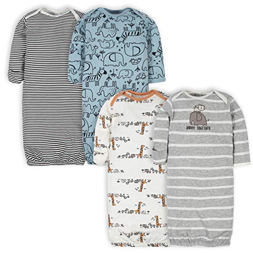 Gerber Baby Boy and Girls 4 Pack Sleeper Gown 0 belly baby and beyond
