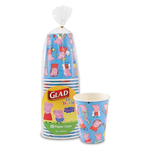 Glad for Kids 9 oz Peppa Pig I Can Be Anything Paper Cups 20 Ct Disposable Paper Cups with Peppa Pig Characters Paper Cups for Kids for Everyday Use 0 belly baby and beyond