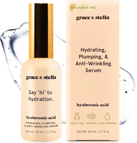 Grace Stella Hyaluronic Acid Serum for Face 50ml Anti Aging Serum with Hydrating and Brightening Properties Vegan and Paraben Free 0 belly baby and beyond