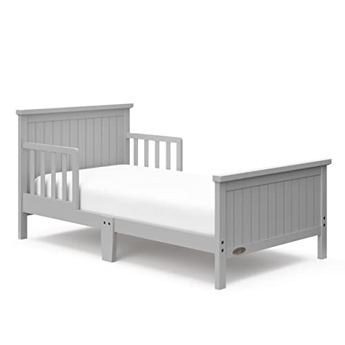 Graco Bailey Toddler Bed Pebble Gray GREENGUARD Gold Certified Includes Toddler Bed Rails Fits Standard Size Crib and Toddler Bed Mattress JPMA Certified 0 belly baby and beyond