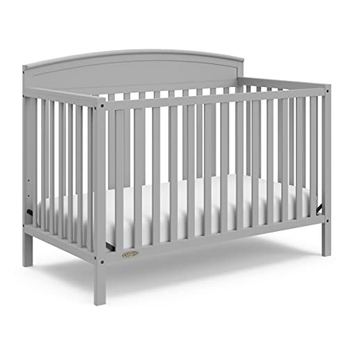 Graco Benton 5 in 1 Convertible Crib Pebble Gray GREENGUARD Gold Certified Converts from Baby Crib to Toddler Bed Daybed and Full Size Bed Fits Standard Full Size Crib Mattress 0 belly baby and beyond