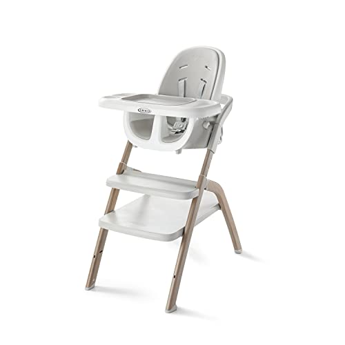Graco EveryStep 6 in 1 High Chair Babies and Toddlers Portable Slim High Chair with 6 Growing Stages from Infant to Toddler Seating Convenient for Dining Time Featured Design in Misty 0 belly baby and beyond
