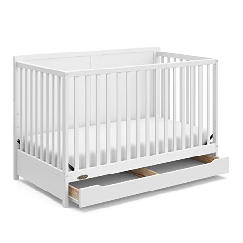 Graco Melrose 5 in 1 Convertible Crib with Drawer White 0 belly baby and beyond