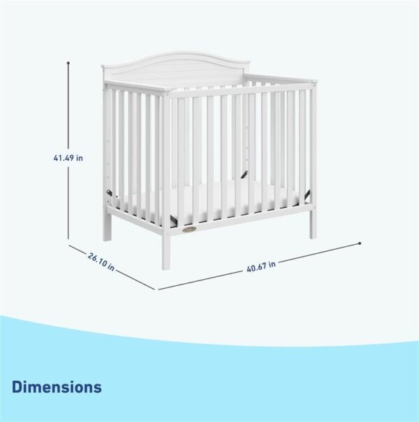 Graco Stella 4 in 1 Convertible Mini Crib with Bonus Mattress White Includes Bonus 250 Inch Thick Mattress with Water Resistant Cover Converts to Twin Bed with Headboard and Footboard 0 2 belly baby and beyond