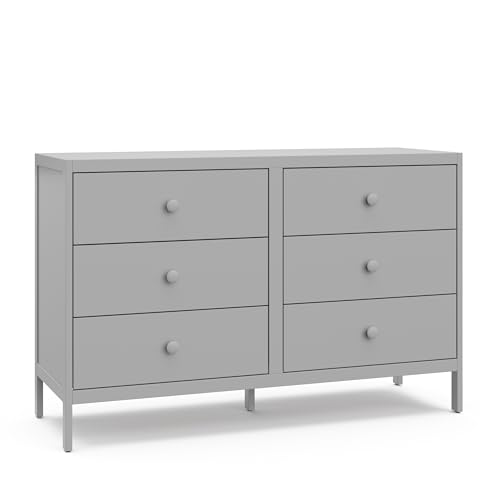 Graco Theo 6 Drawer Dresser Pebble Gray GREENGUARD Gold Certified Interlocking Drawer System Dresser Drawer Organizer for Nursery Kids Bedroom 0 belly baby and beyond