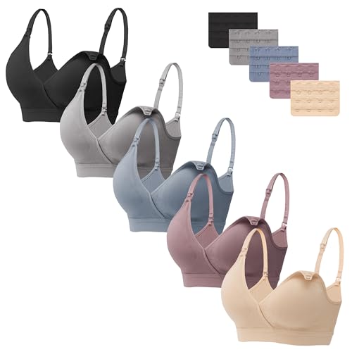 HBselect Nursing Bras for Breastfeeding Seamless V Neck Maternity Bra Wireless Women Pregnancy Postpartum Bra Sleep Bralette 0 belly baby and beyond