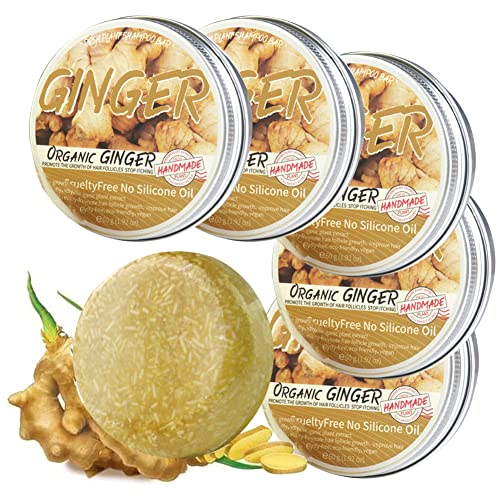 Hair Regrowth Shampoo Bar Natural Organic Deep Cleansing Shampoo Bar for Hair Scalp Anti Hair Loss Shampoo Soap Oil Control Cruelty Free 0 Silicone Oil 5 Pack Ginger 0 belly baby and beyond
