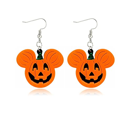 Halloween Earrings Acrylic Skull Dangle Earrings for Women Halloween Pumpkin Earrings Spirit Earrings Cut Glitter Powder Cartoon Funny Earring Halloween Cosplay Jewelry 0 belly baby and beyond