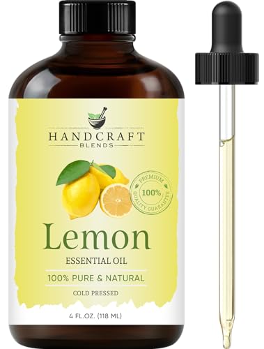 Handcraft Blends Lemon Essential Oil Huge 4 Fl Oz 100 Pure and Natural Premium Grade with Glass Dropper 0 belly baby and beyond
