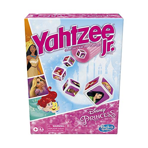 Hasbro Gaming Yahtzee Jr Disney Princess Edition Board Game for Kids Ages 4 and Up for 2 4 Players Counting and Matching Game for Preschoolers Amazon Exclusive 0 belly baby and beyond