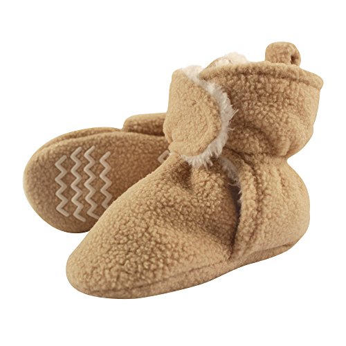 Hudson Baby Unisex Baby Cozy Fleece and Faux Sherpa Booties 0 belly baby and beyond