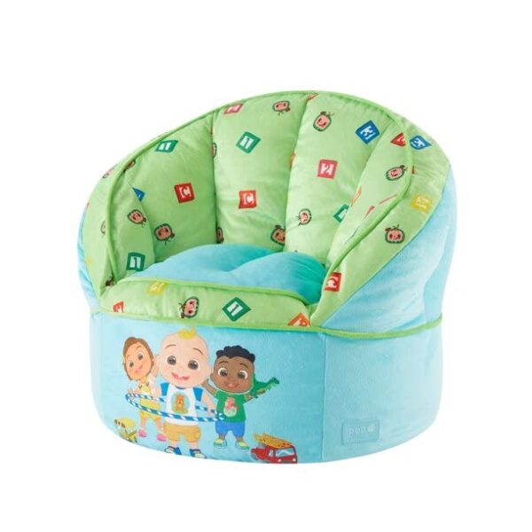 Idea Nuova Cocomelon Blue Round Bean Bag Chair for Kids Ages 3 Large 0 belly baby and beyond