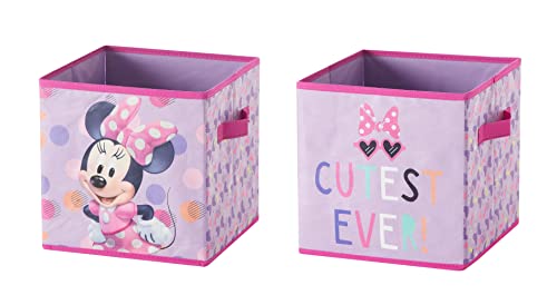 Idea Nuova Disney Minnie Mouse Set of Two Spacious Collapsible Storage Cubes 10x10 Minnie Mouse Pink 0 belly baby and beyond