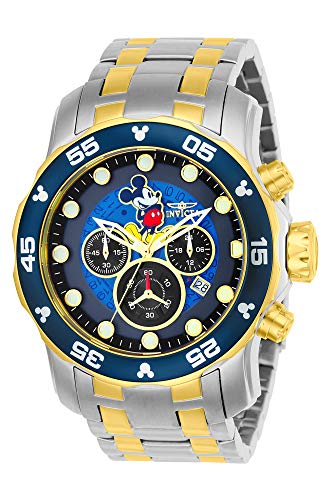 Invicta Mickey Mouse Mens Disney Limited Edition Analog Display Quartz 50mm Stainless Steel Watch Silver Black Gold Model 23769 32443 32444 32448 0 belly baby and beyond