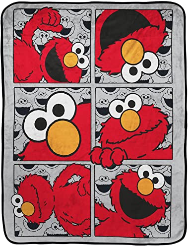Jay Franco Sesame Street Hip Elmo Throw Blanket Measures 40 x 50 inches Kids Bedding Fade Resistant Super Soft Fleece 0 belly baby and beyond