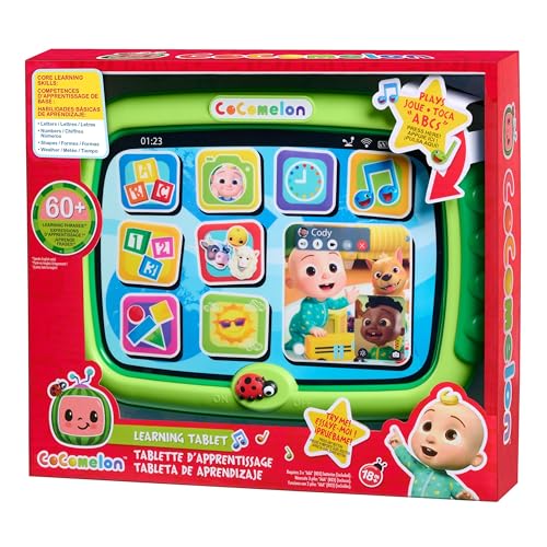 Just Play CoComelon Learning Tablet 60 Learning Phrases Sing Along to The The Alphabet Song Kids Toys for Ages 18 Month 0 belly baby and beyond