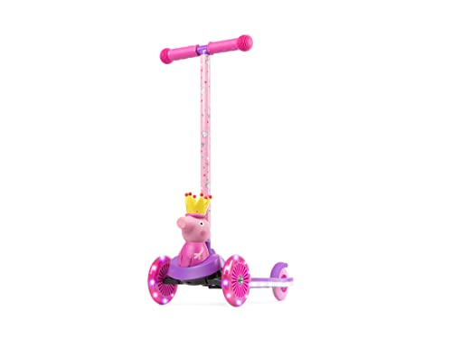 Kick Scooter for Kids Self Balancing 3 Wheeled Scooter with Light Up Wheels Deck Extra Wide Anti Slip Deck Rear Brake Lean to Steer Lightweight Design for Kids 3 and Up 75 LB Limit 0 belly baby and beyond