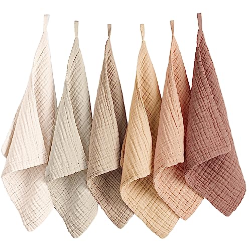 Konssy 6 Pack Face Cloths Soft Wash Cloth for Washing Face Cotton Face Towels for Sensitive Skin Women Facial Makeup Remover Reusable Absorbent Washcloths 11 x 11 Inch 0 belly baby and beyond