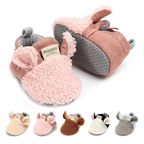 LAFEGEN Baby Booties for Boys Girls with Soft Lining Non Slip Gripper Newborn Infant Slipper Socks Toddler First Walker Crib Shoes 0 18 Months 0 belly baby and beyond