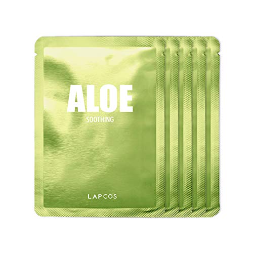 LAPCOS Aloe Sheet Mask Daily Face Mask with Cucumber and Aloe Gel to Calm and Moisturize Skin Korean Beauty Favorite 5 Pack 0 belly baby and beyond