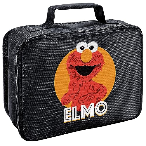 LOGOVISION Sesame Street Elmo Scribble Insulated Soft Sided Lunch Box Reusable Lunch Bag For School Office Work BPA Free 0 belly baby and beyond