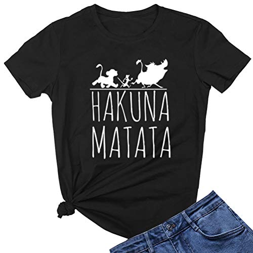 LOOKFACE Womens Hakuna Graphic Printed Tshirts Cute Funny Tees 0 belly baby and beyond