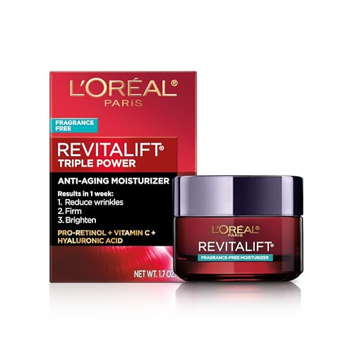 LOreal Paris Revitalift Triple Power Anti Aging Face Moisturizer Pro Retinol Hyaluronic Acid Vitamin C Reduce Wrinkles Fragrance Free 17 Oz 0 belly baby and beyond