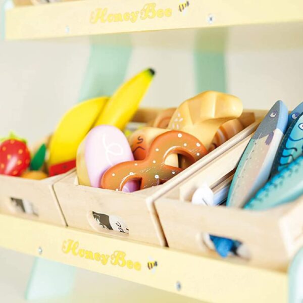 Le Toy Van Honeybake Collection Fruits 5 A Day Food Crate Premium Wooden Toys for Kids Ages 3 Years Up 0 2 belly baby and beyond